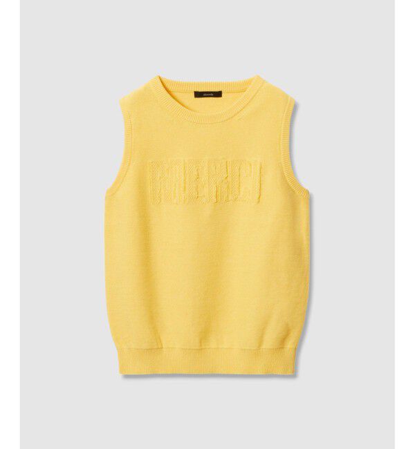 allureville「フリンジＪＱロゴプルオーバー」|ニット・セーター|イエロー