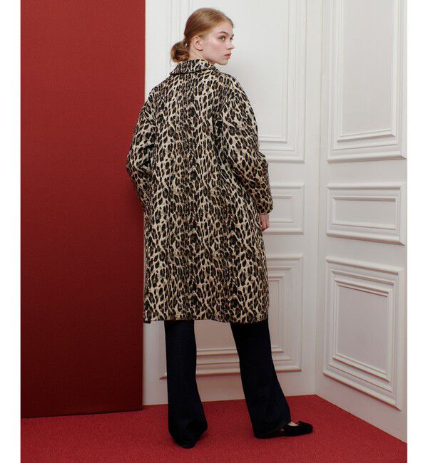LOULOU WILLOUGHBY「【LOULOU WILLOUGHBY】ARGENTIレオパードJQコート」|ダッフルコート|
