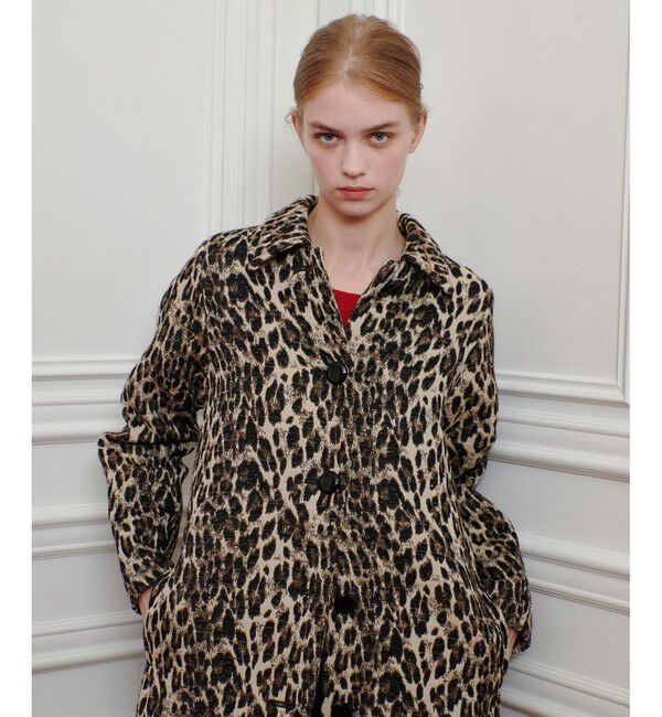 LOULOU WILLOUGHBY「【LOULOU WILLOUGHBY】ARGENTIレオパードJQコート」|ダッフルコート|