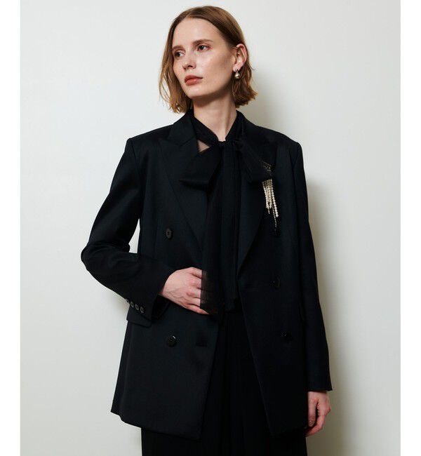 allureville「バックタックダブルブレストジャケット」|テーラードジャケット|