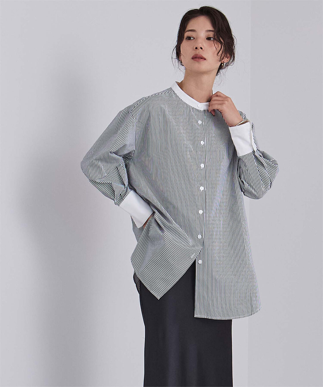 ur's「釦バックスリットチュニックシャツ」|シャツ・ブラウス|