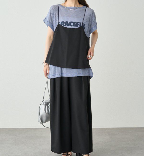  「ミジンボーダーロゴプリントTシャツ」|Tシャツ・カットソー|