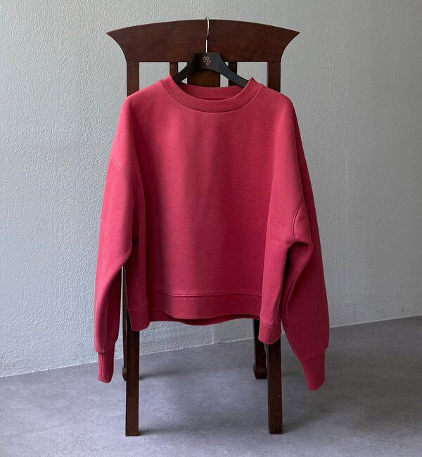  「シンプル裏起毛スウェットショートプルオーバー」|プルオーバー|