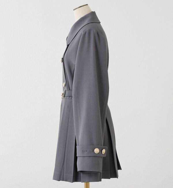  「【SMサイズ展開あり】ウエストベルトプリーツミニトレンチ」|その他|