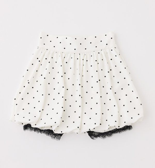  「レース付きバルーンミニスカパン」|スカート|