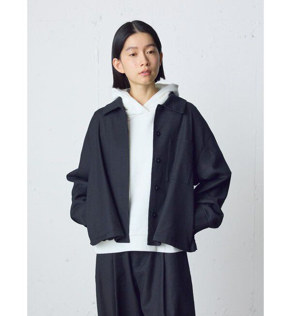 MidiUmi「MidiUmi ショートシャツジャケット」|テーラードジャケット|
