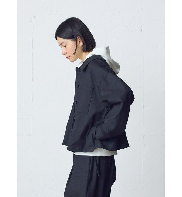 MidiUmi「MidiUmi ショートシャツジャケット」|テーラードジャケット|