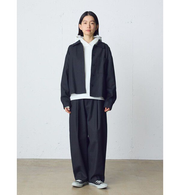 MidiUmi「MidiUmi ショートシャツジャケット」|テーラードジャケット|