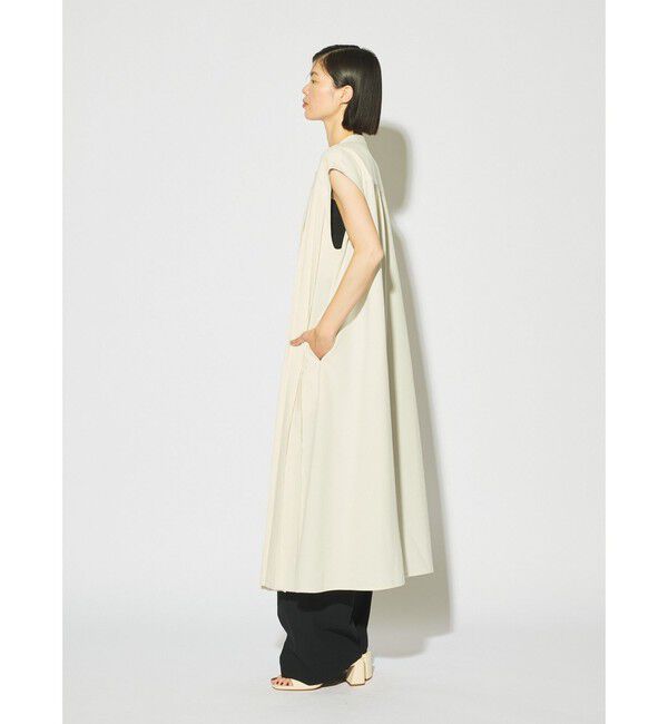 MIDIUMISOLID「MIDIUMISOLID for Ladies アシンメトリープリーツノースリーブワンピース」|ワンピース|