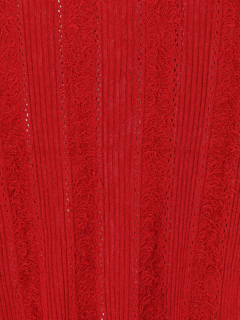 Te chichi「フリンジニットハーフスリーブトップス」|ニット・セーター|