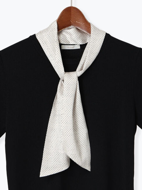 Te chichi「スカーフカラーハーフスリーブニット」|ニット・セーター|