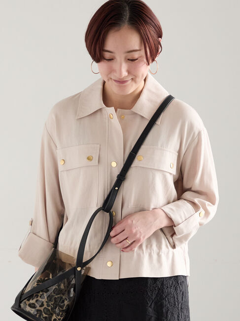 Te chichi「リネンライクWポケットジャケット」|その他|ベージュ