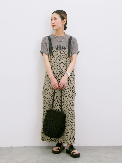 Samansa Mos2 blue「【接触冷感】ロゴプリントTシャツ」|Tシャツ・カットソー|