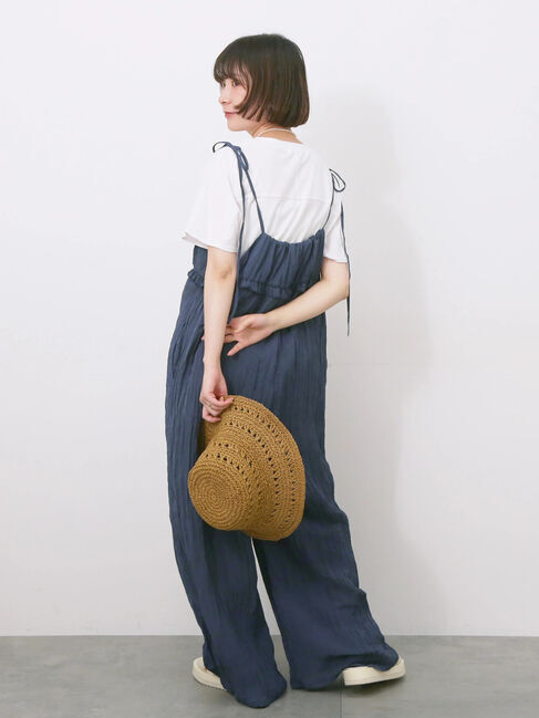 Samansa Mos2 blue「【USAコットン】アソートフレンチスリーブTシャツ」|Tシャツ・カットソー|