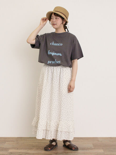 Samansa Mos2「柄アソート裾ティアードスカート」|スカート|