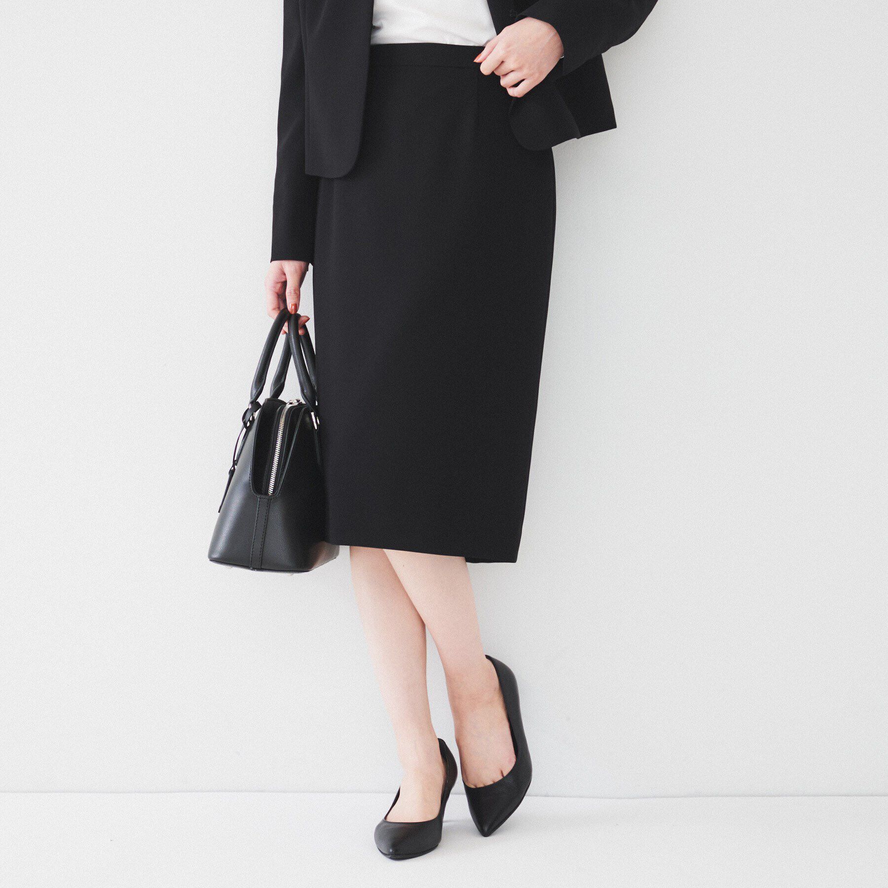 UNTITLED「【通勤スーツ】タイトスカート」|スカート|ブラック(019)