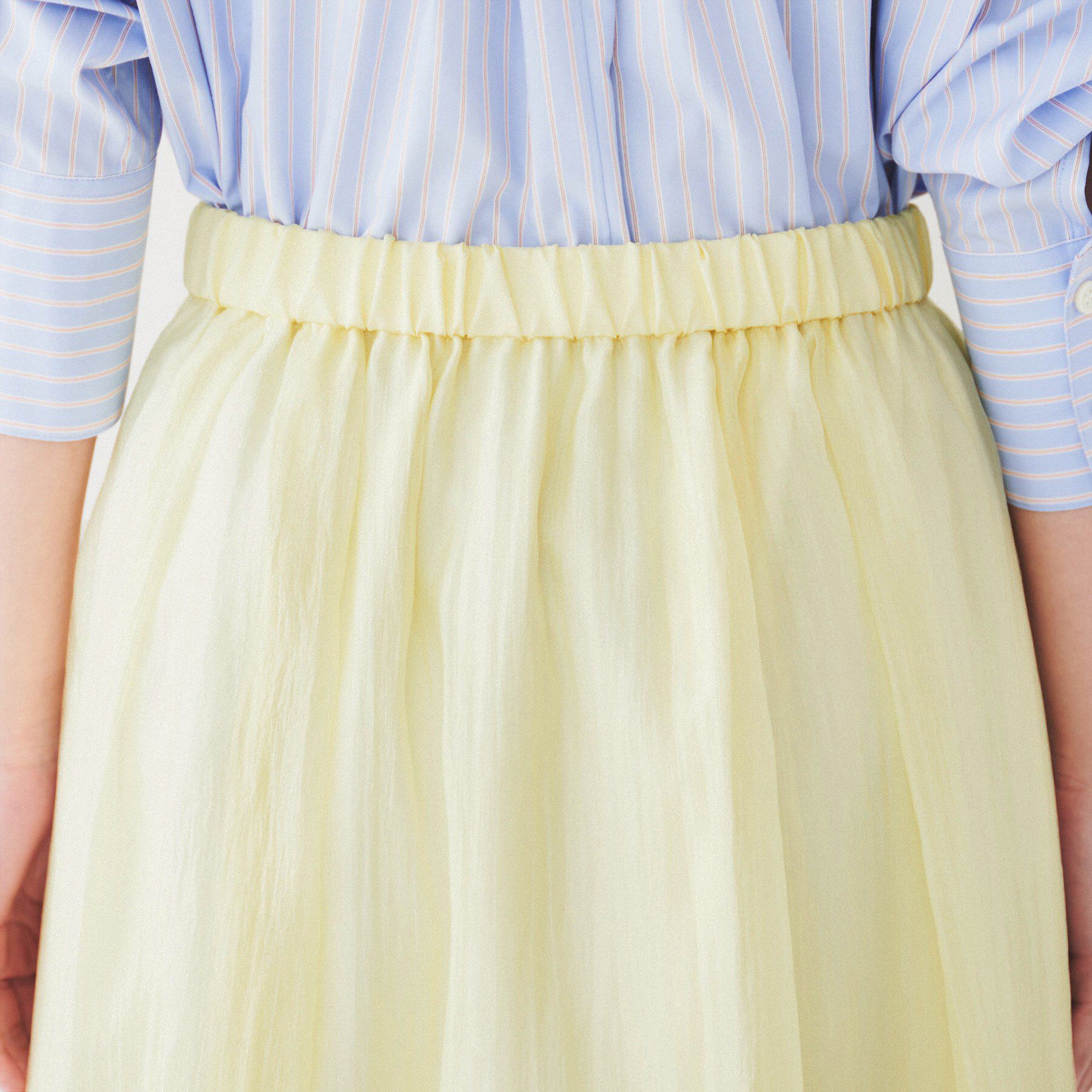 UNTITLED「【後ろウエストゴム/洗える】シアーローンロングスカート」|スカート|