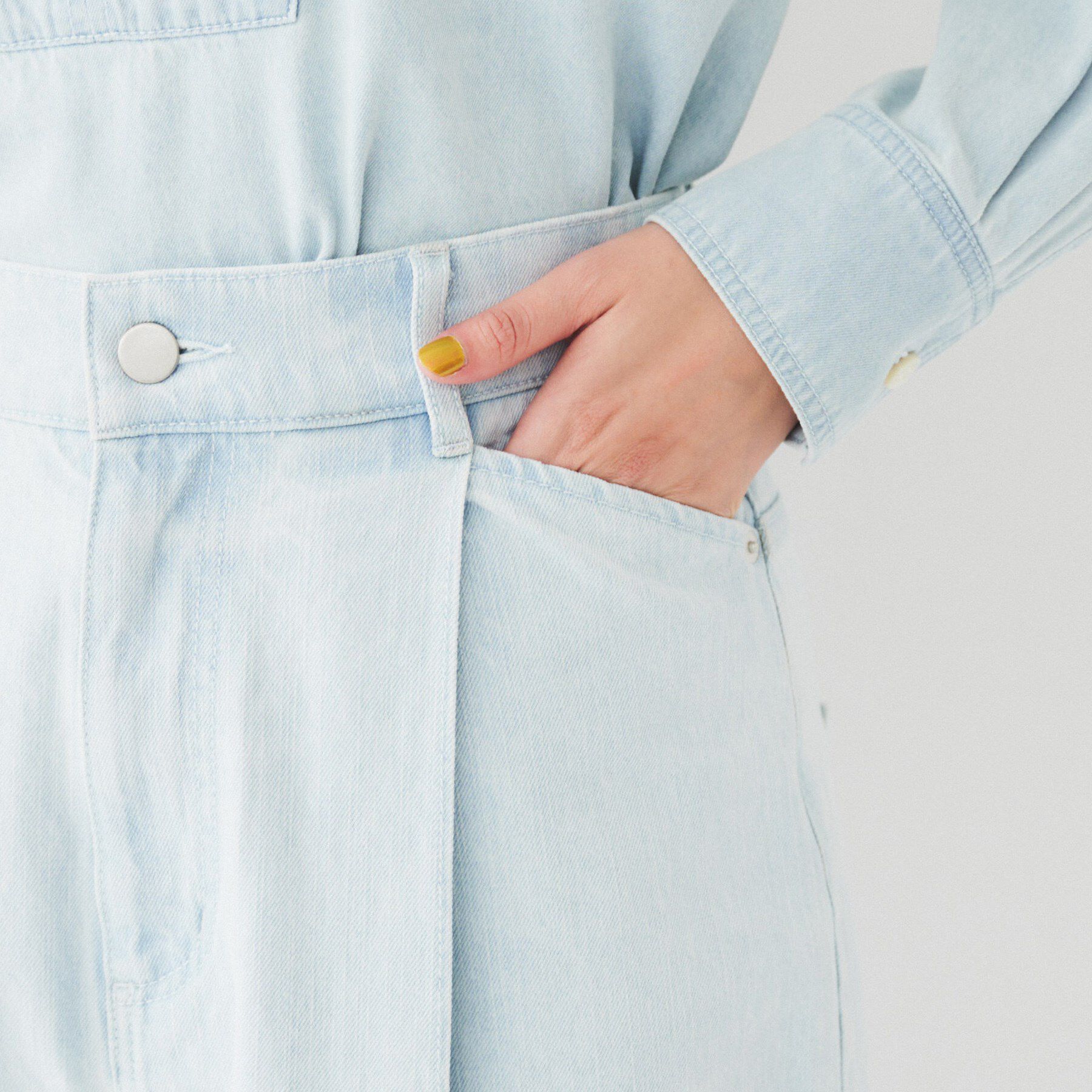 UNTITLED「カーブシルエット ワイドデニム」|デニム|