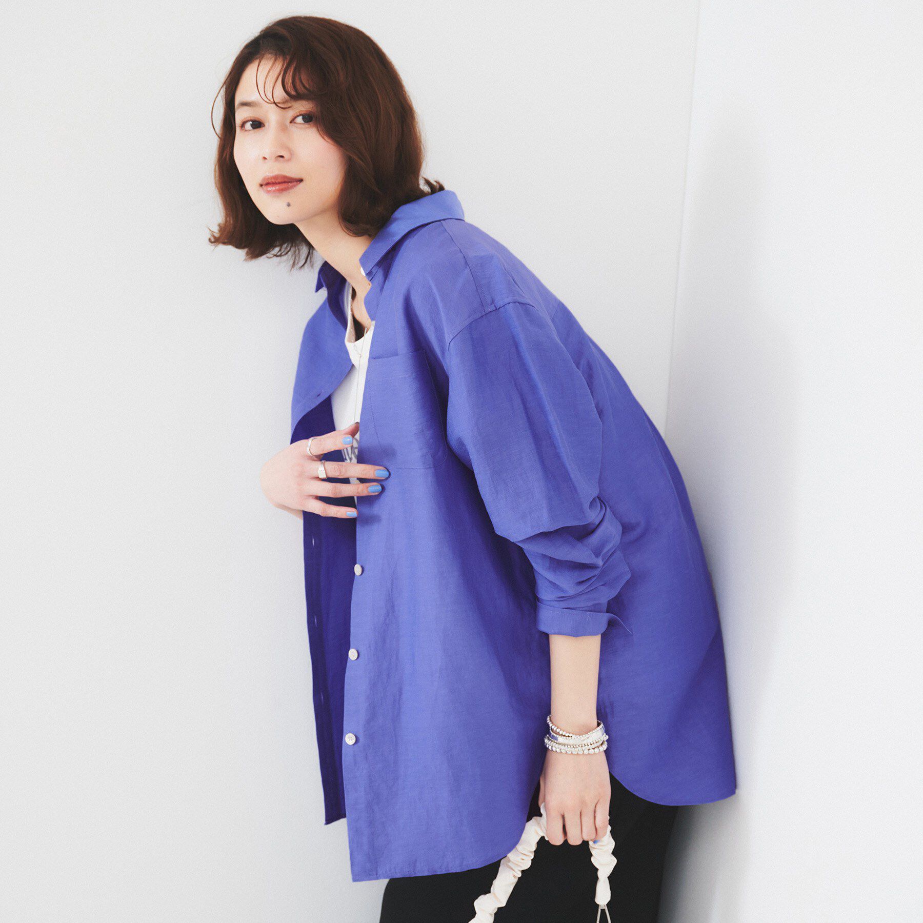 UNTITLED「【セットアップ可能/手洗い可】リネン混 ベーシックシャツ」|シャツ・ブラウス|