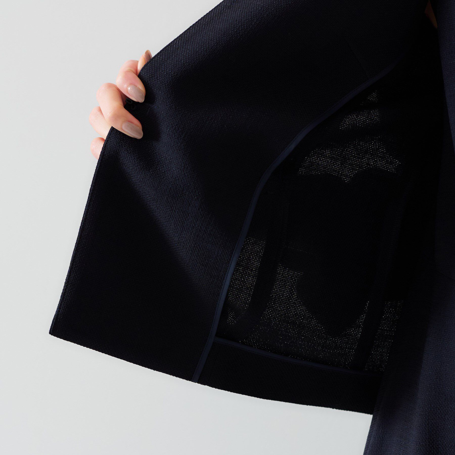 UNTITLED「【セットアップ可/短丈】ドライタッチジャケット」|ノーカラージャケット|