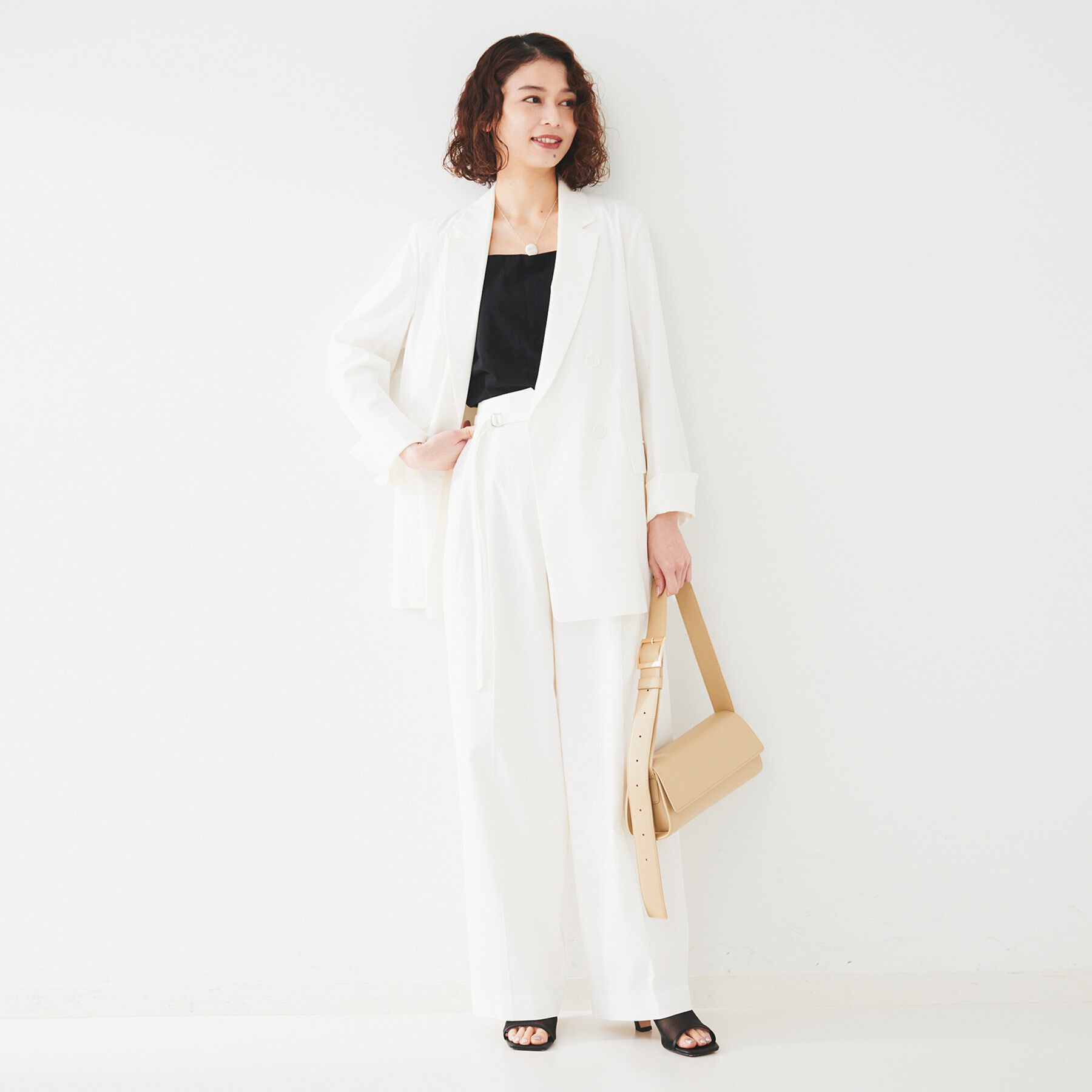 UNTITLED「【セットアップ可能／オンオフ】ラミー混 ダブルブレストジャケット」|テーラードジャケット|