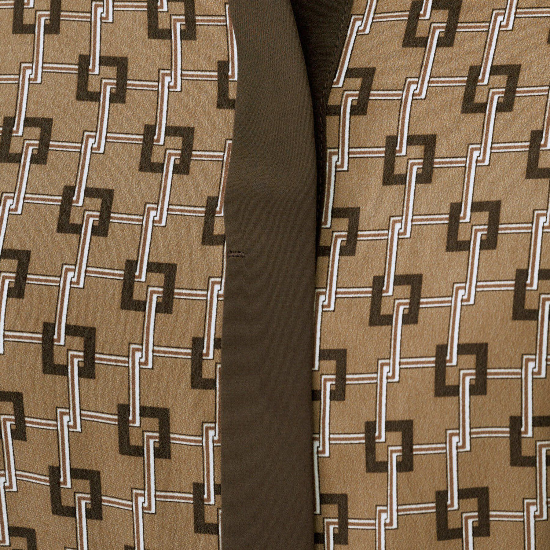 UNTITLED「【ウエストリボン/前開きボタン/レトロモダン】チェーン柄フレアワンピース」|ワンピース|