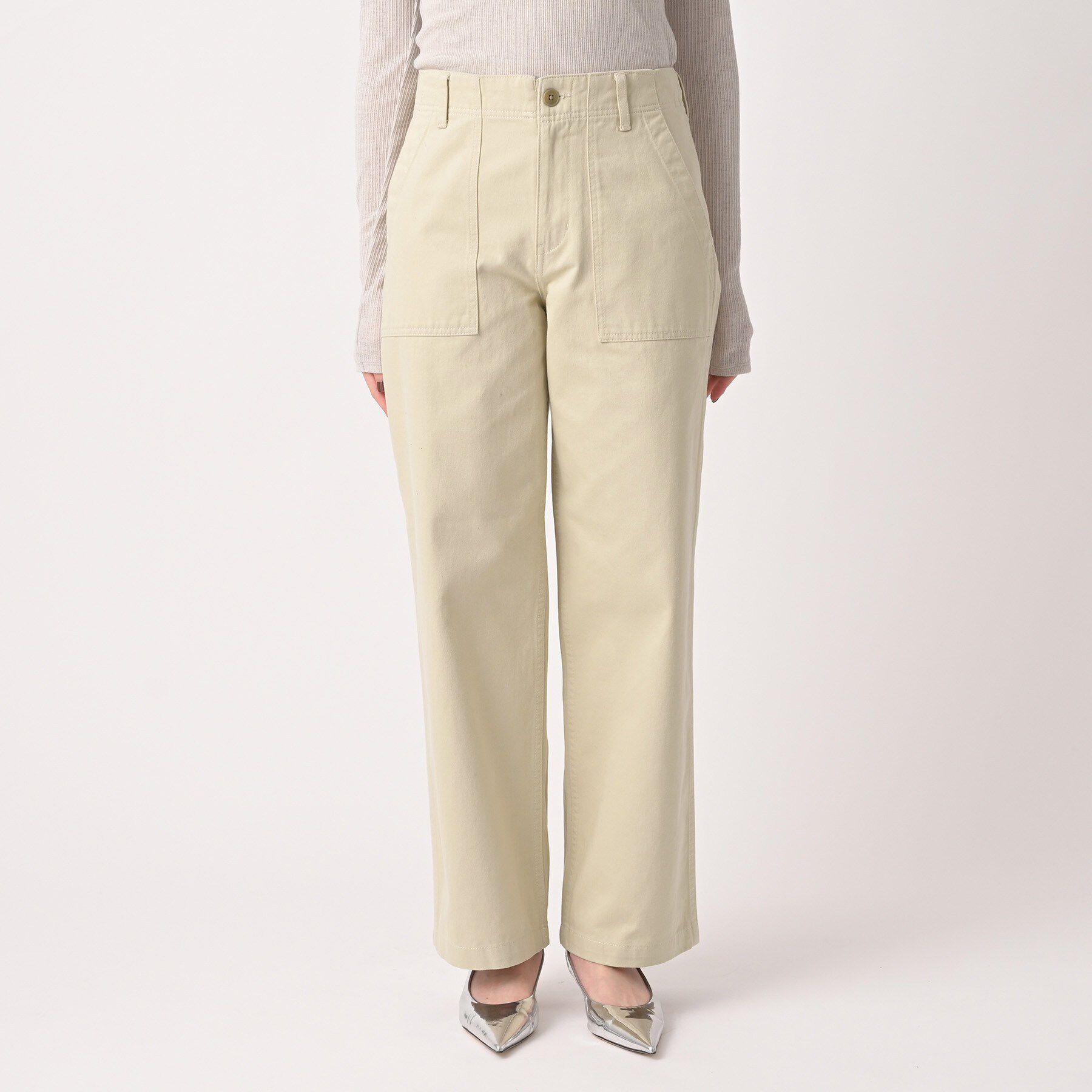 UNTITLED「【コットン100/洗える】サテンベイカーパンツ」|その他|