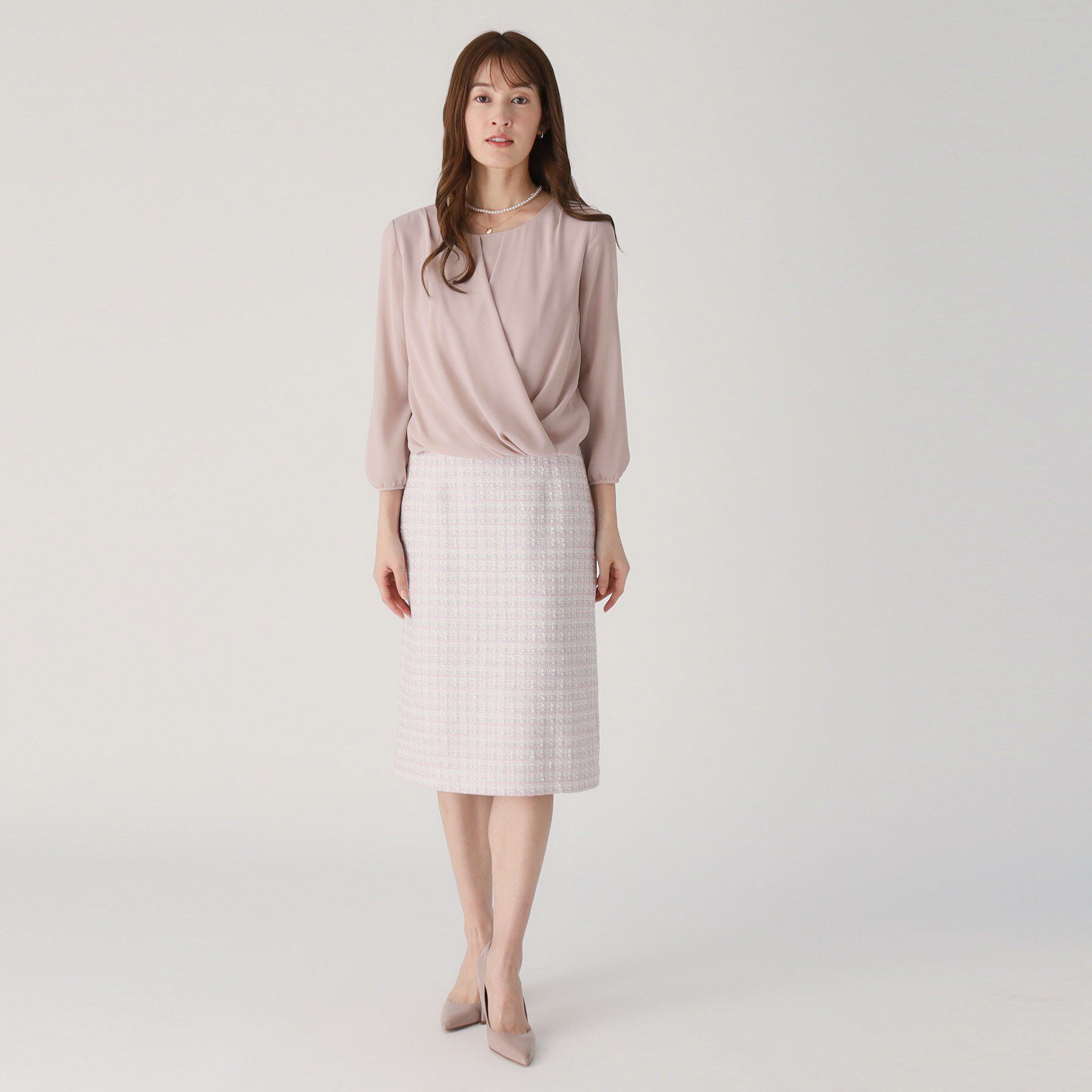 COUP DE CHANCE「【洗える／日本製／通勤】カシュクール風ブラウス」|シャツ・ブラウス|