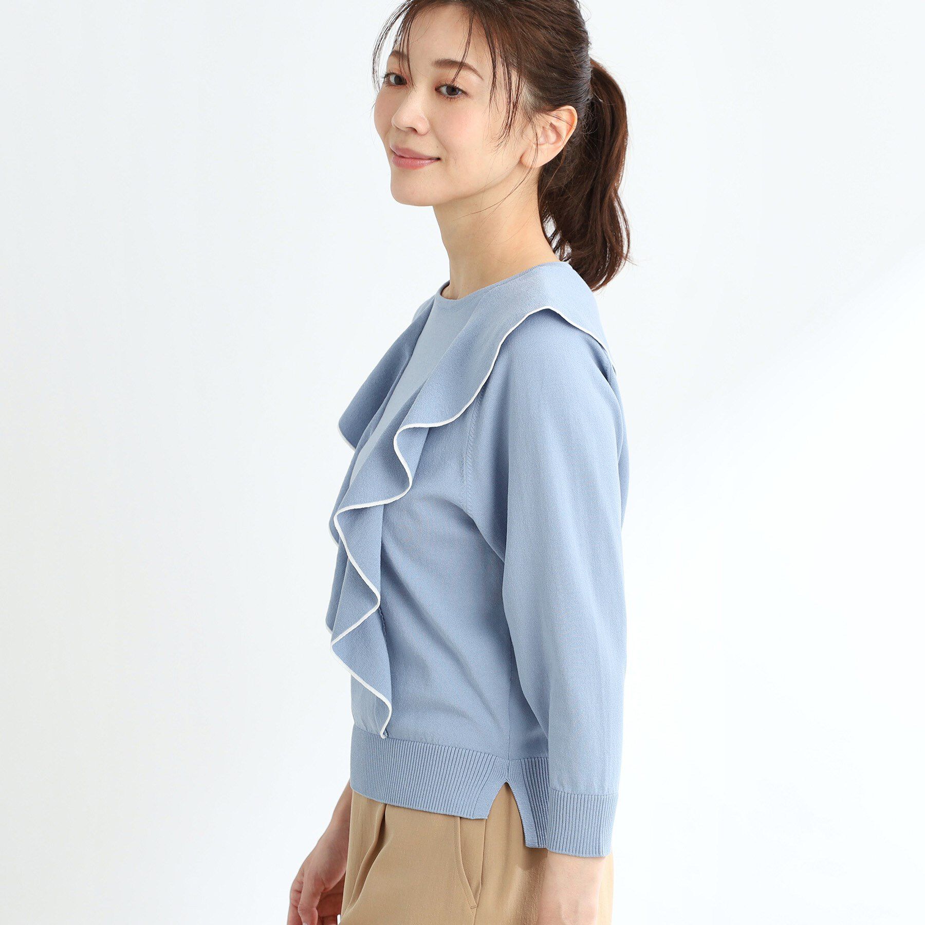 Reflect「ラッフルフリルプルオーバーニット」|ニット・セーター|