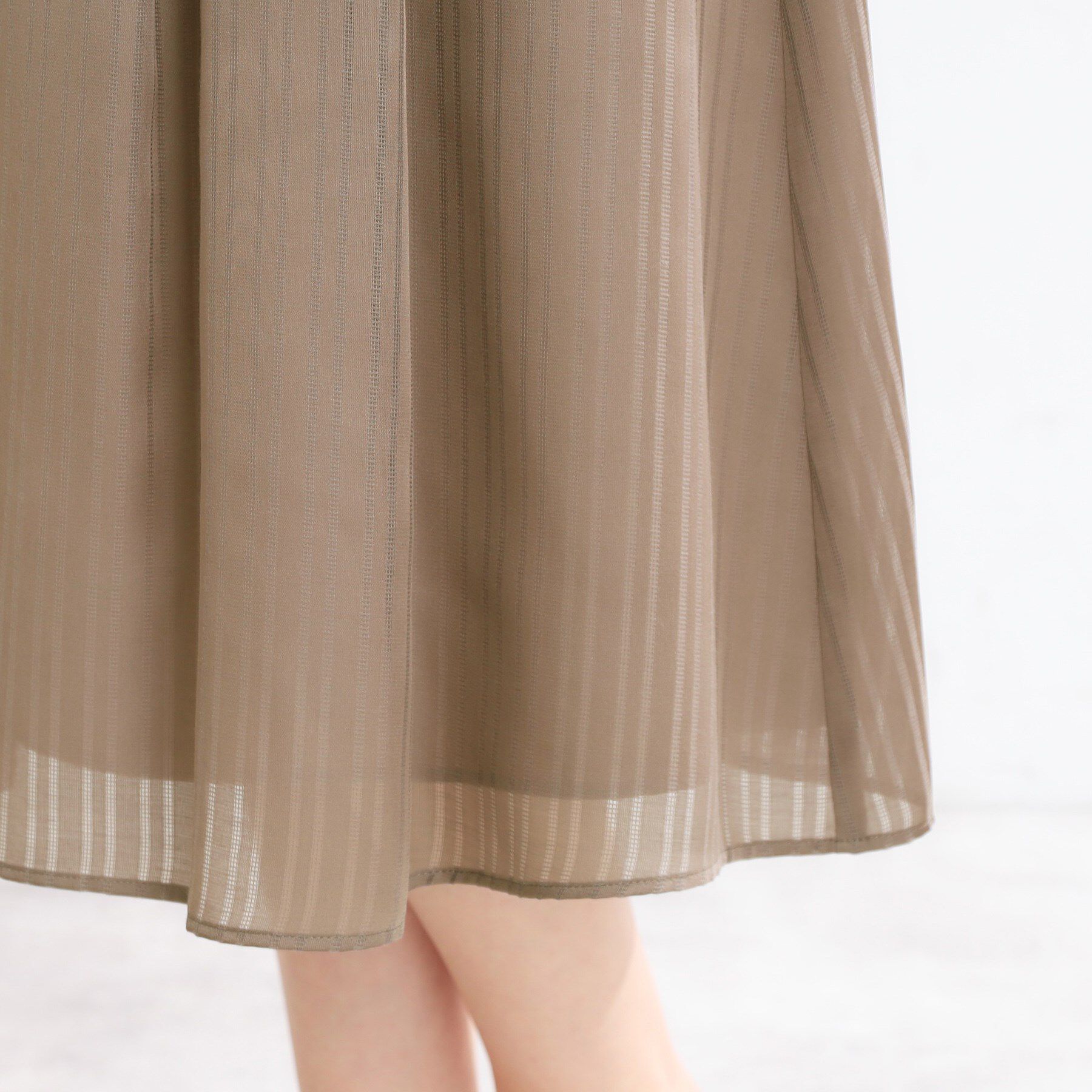 Reflect「【マシンウォッシュ可】Aラインストライプスカート」|スカート|