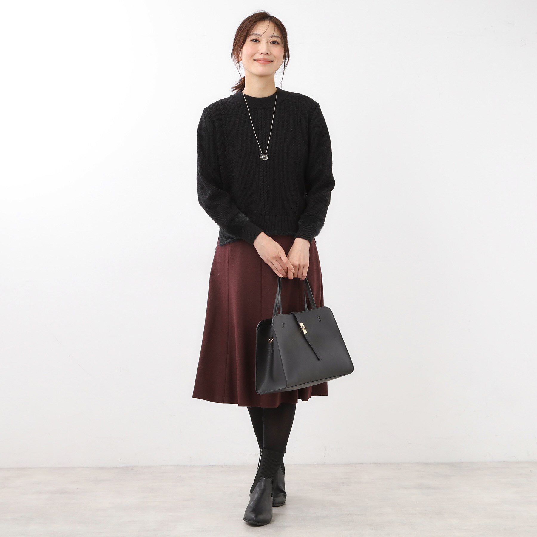 Reflect「【ほんのりラメ感◎】ケーブル柄ニット」|ニット・セーター|