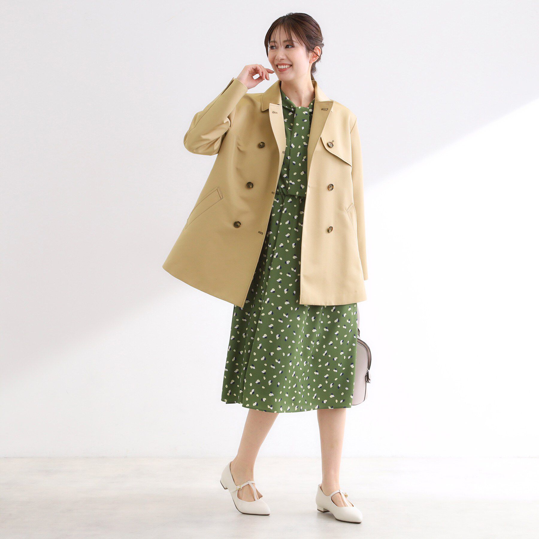 Reflect「【オン・オフ着回しやすい◎】ダブルブレストジャケット」|ステンカラーコート|