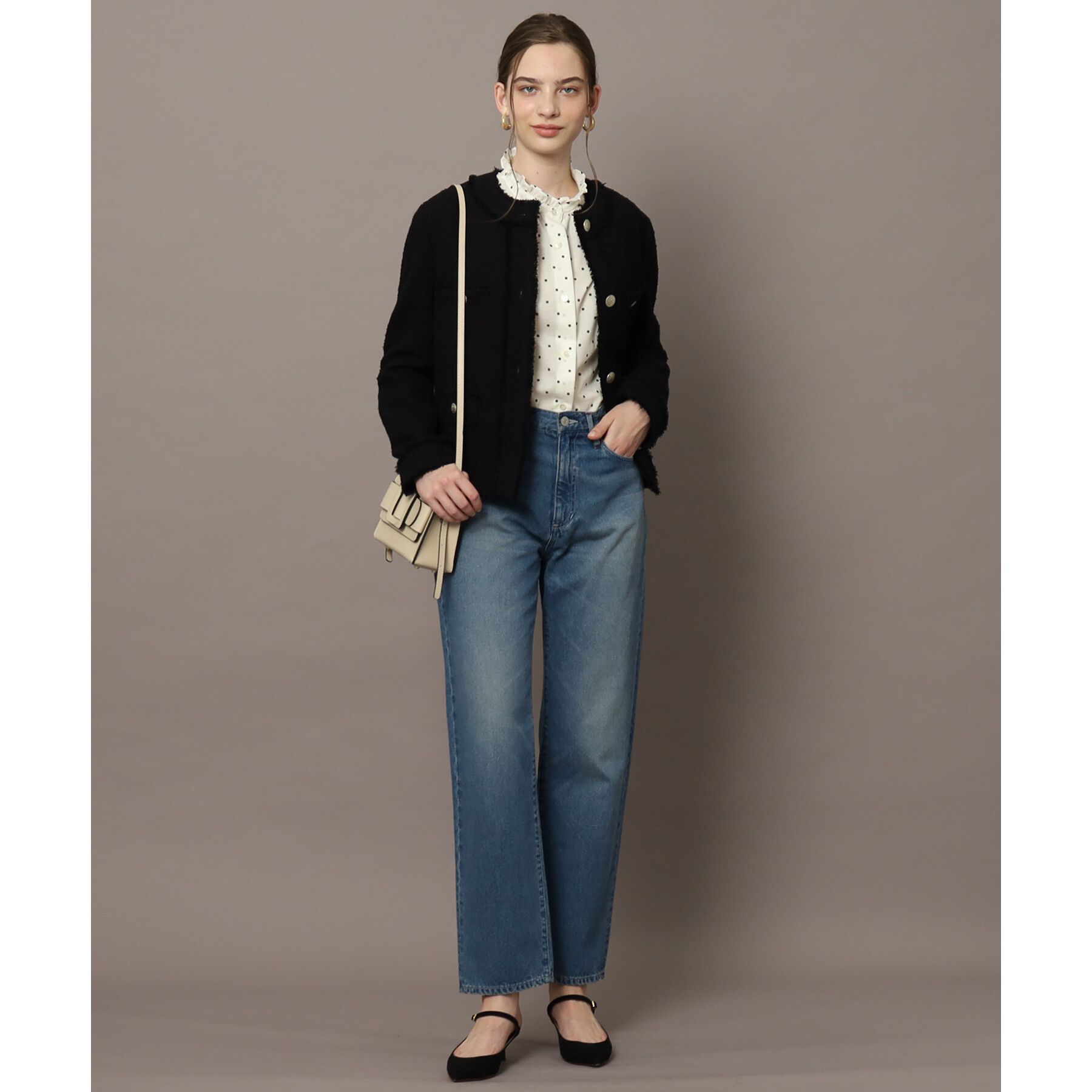 DRESSTERIOR「【ウォッシャブル】テーパードコンフォートデニム」|デニム|