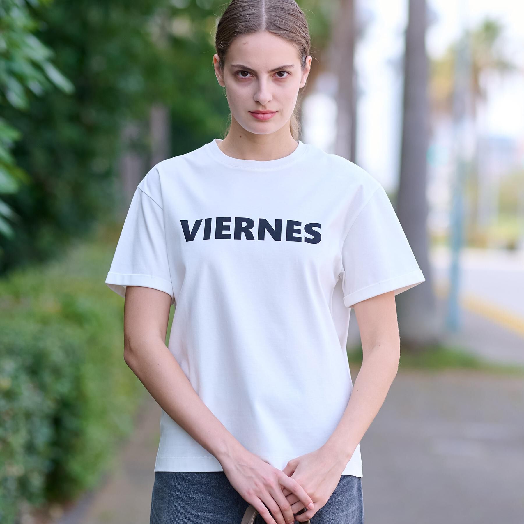 DRESSTERIOR「【接触冷感/抗菌防臭/消臭】アイスクリアコットン VIERNESロゴT」|Tシャツ・カットソー|