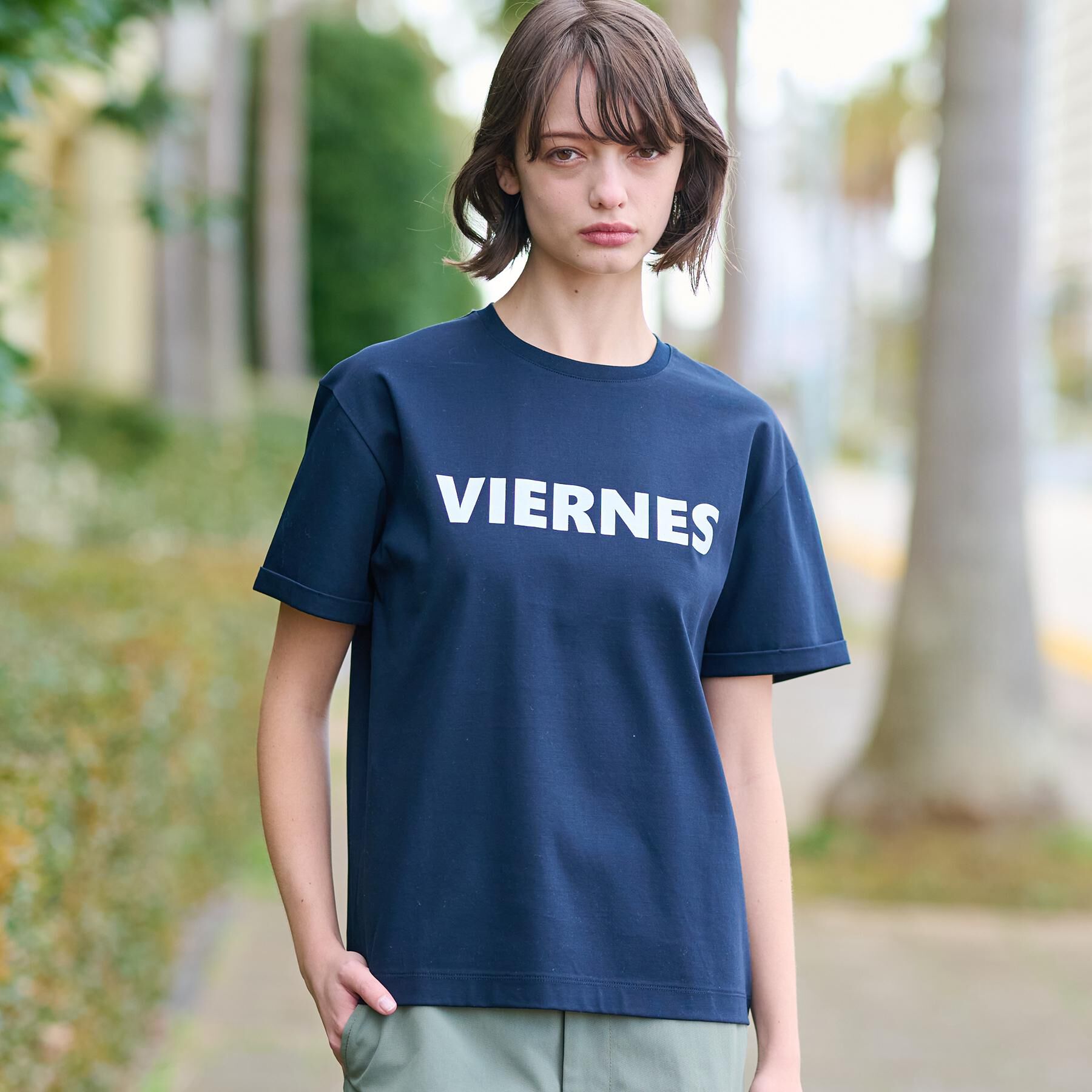 DRESSTERIOR「【接触冷感/抗菌防臭/消臭】アイスクリアコットン VIERNESロゴT」|Tシャツ・カットソー|