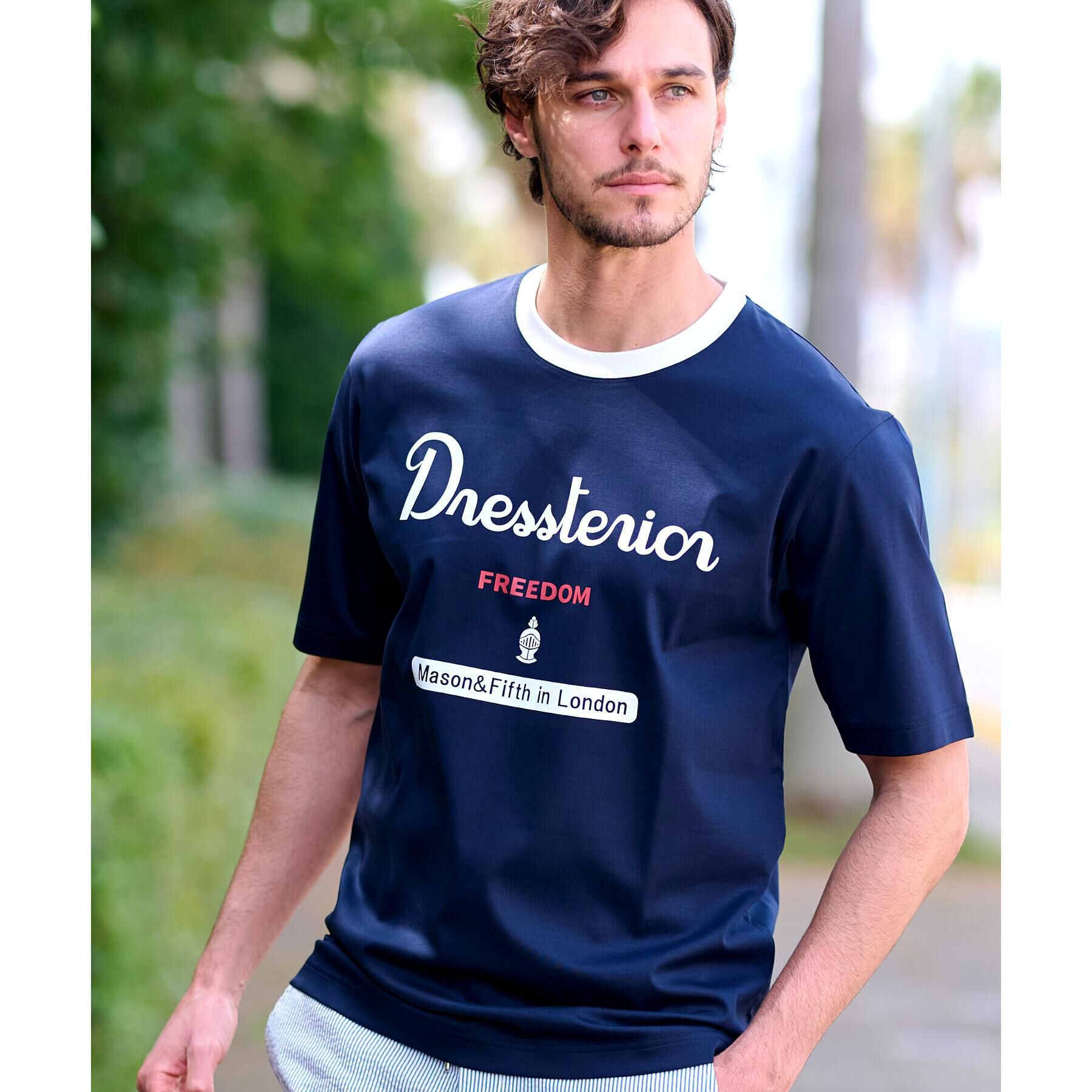 DRESSTERIOR「【接触冷感/抗菌防臭/消臭】ICE CLEAR COTTON ロゴT」|Tシャツ・カットソー|