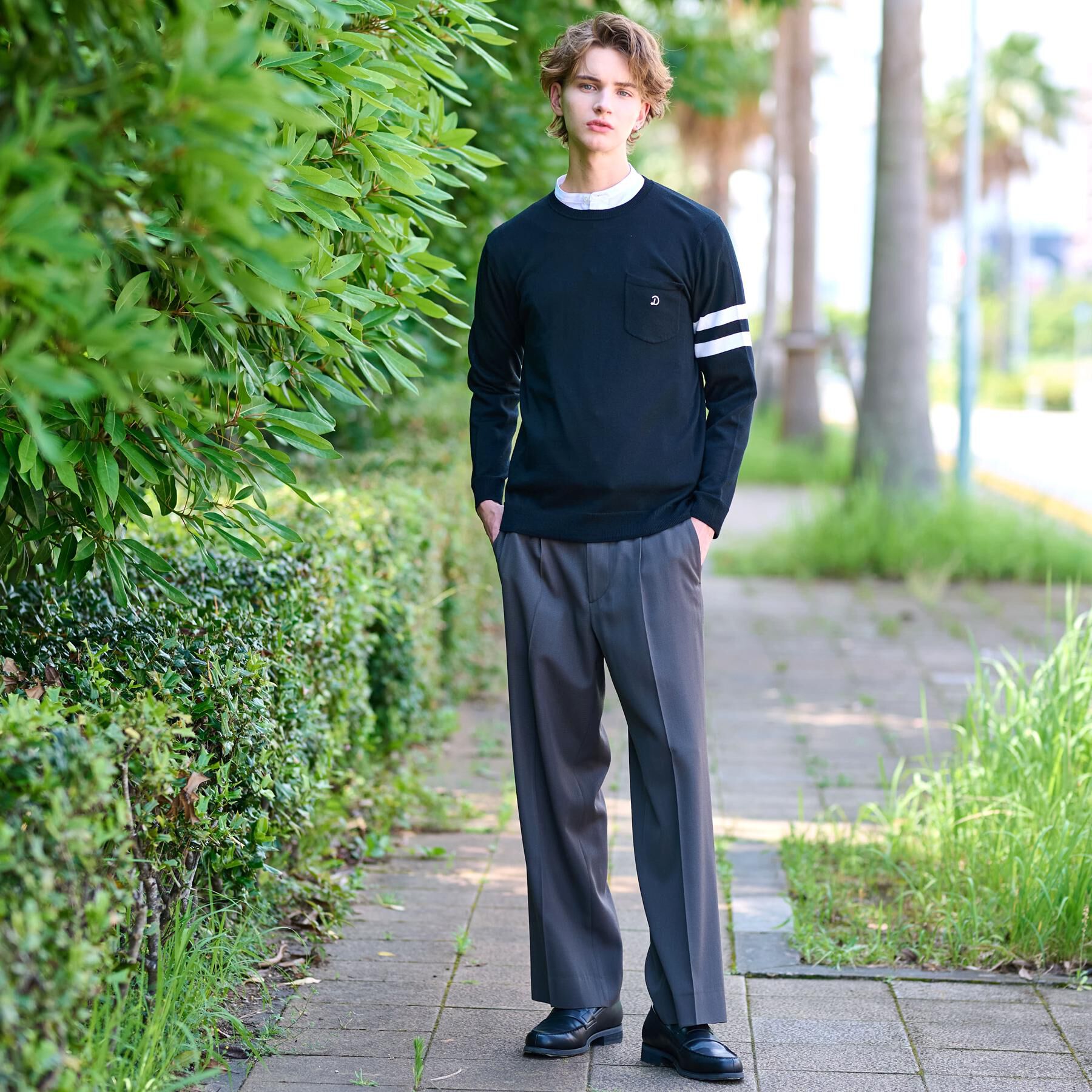 DRESSTERIOR「ウォッシャブルファインメリノ クルーネックニット」|ニット・セーター|