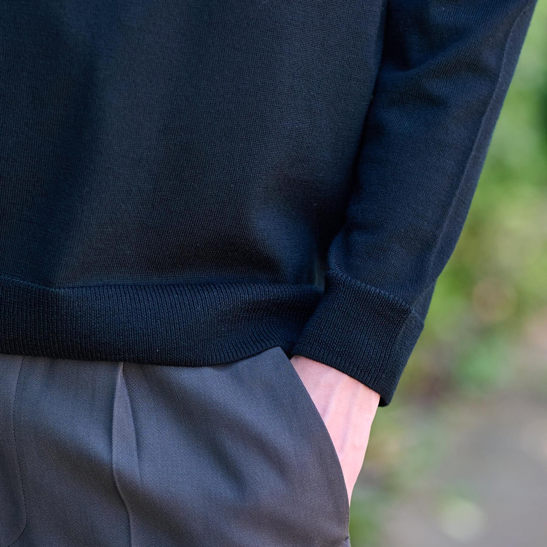 DRESSTERIOR「ウォッシャブルファインメリノ クルーネックニット」|ニット・セーター|