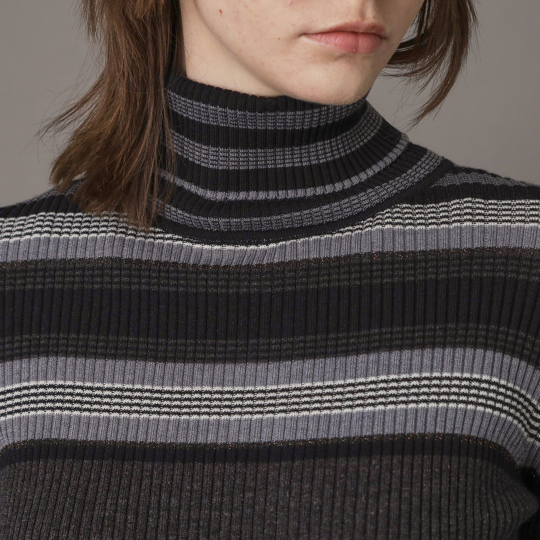 DRESSTERIOR「シルクブレンドメリノウールリブプルオーバー」|ニット・セーター|