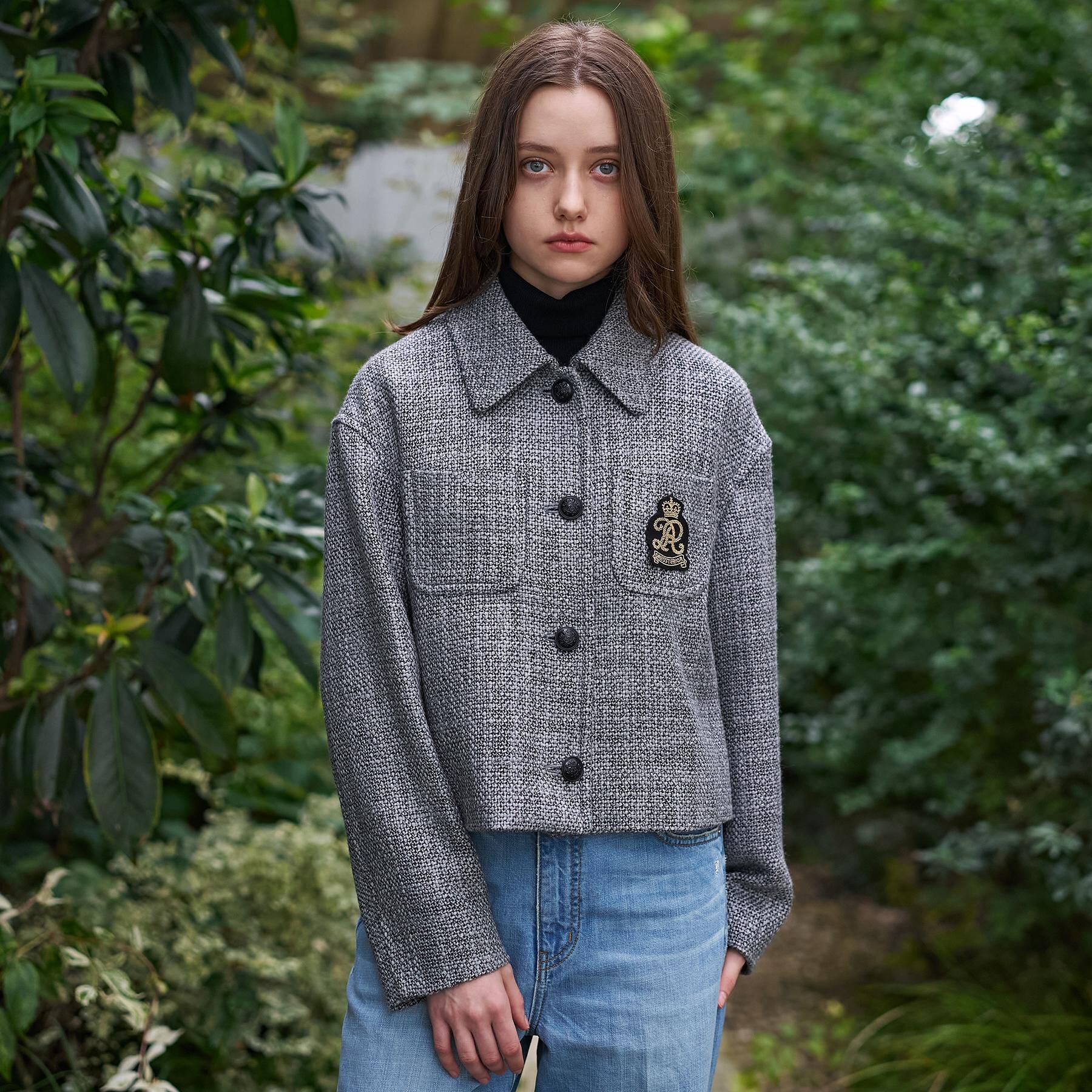 DRESSTERIOR「エンブレムショートブルゾン」|ブルゾン・スタジャン|