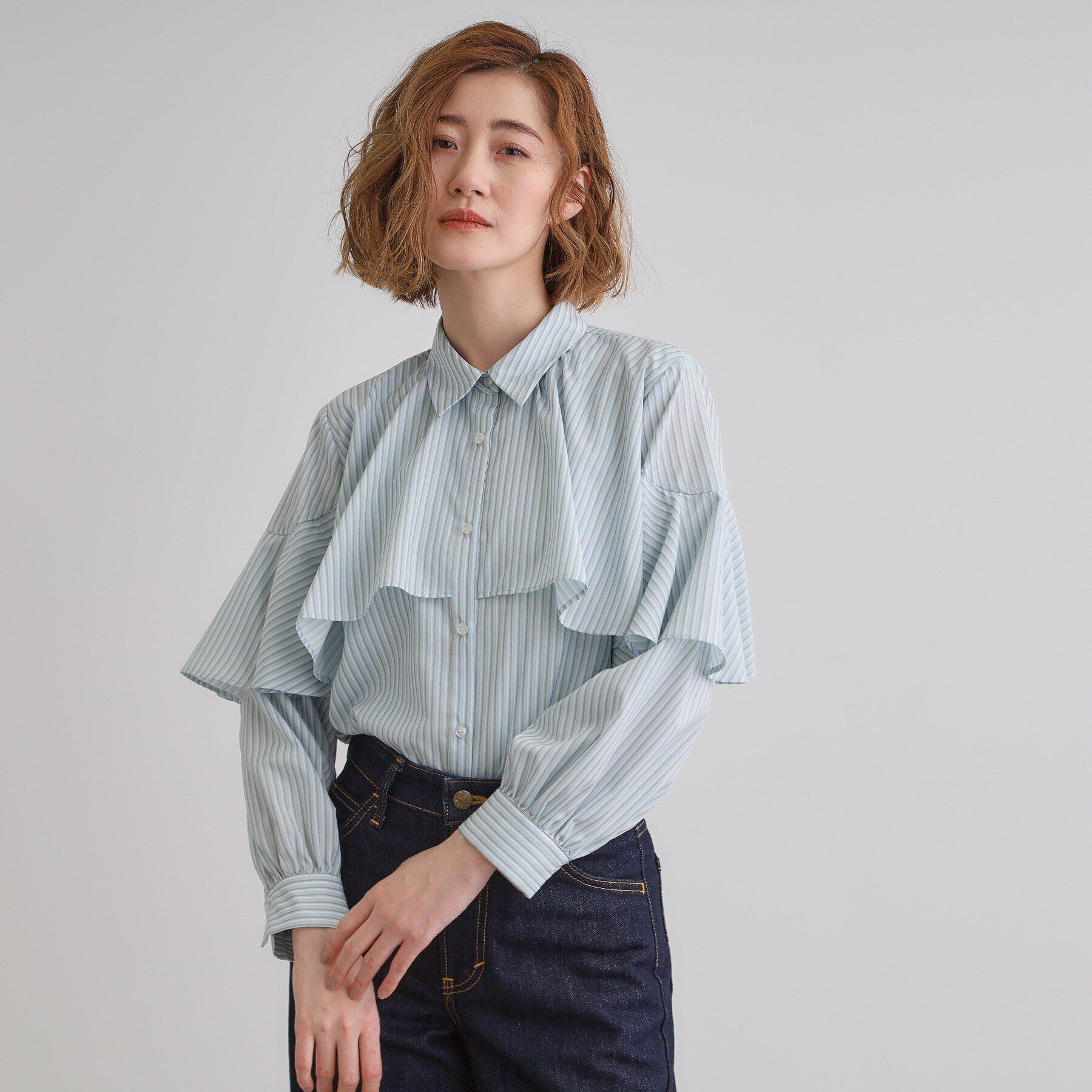 grove「ケープフリルシャツブラウス」|シャツ・ブラウス|