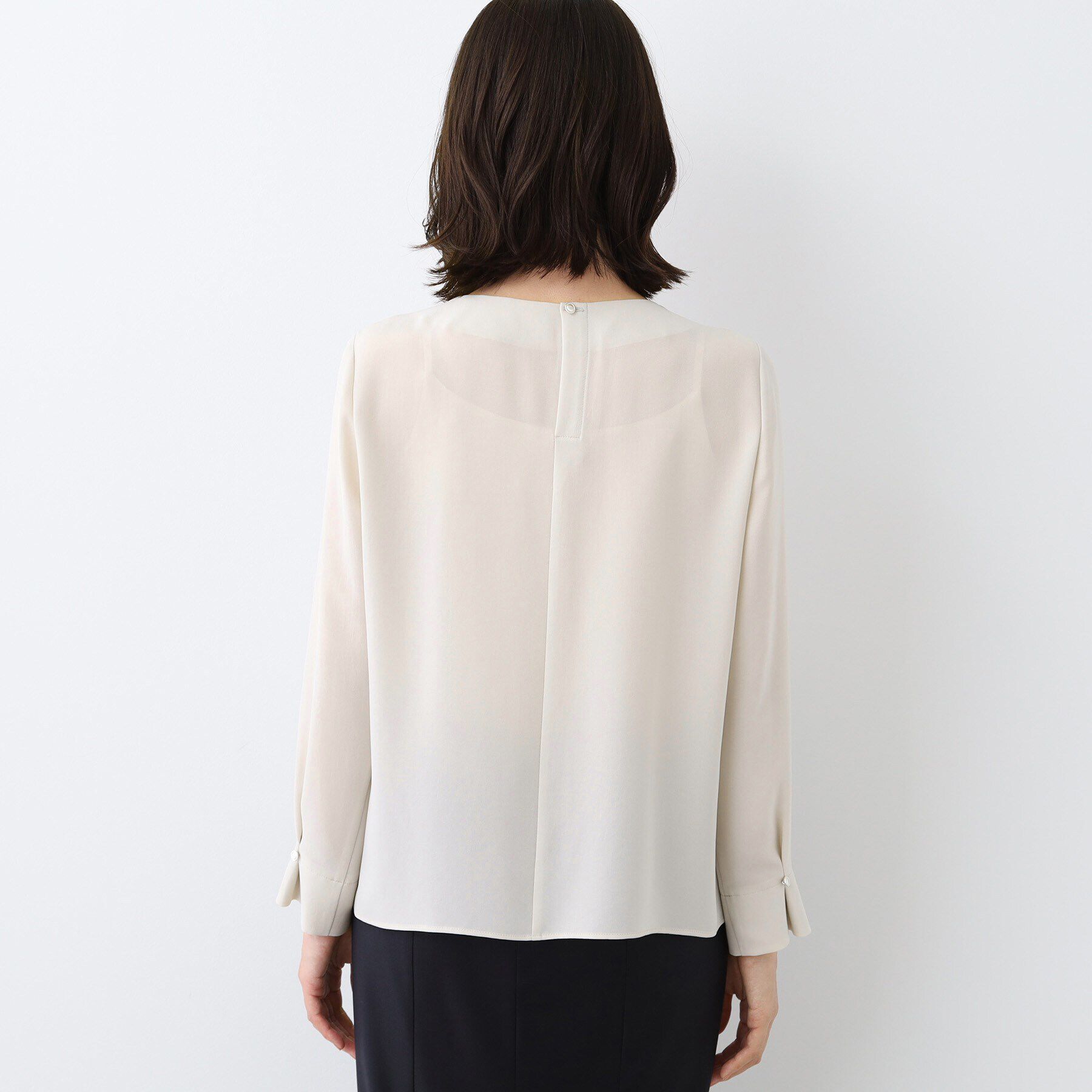 INDIVI「【日本製／トリアセテート混】タックデザインブラウス」|シャツ・ブラウス|