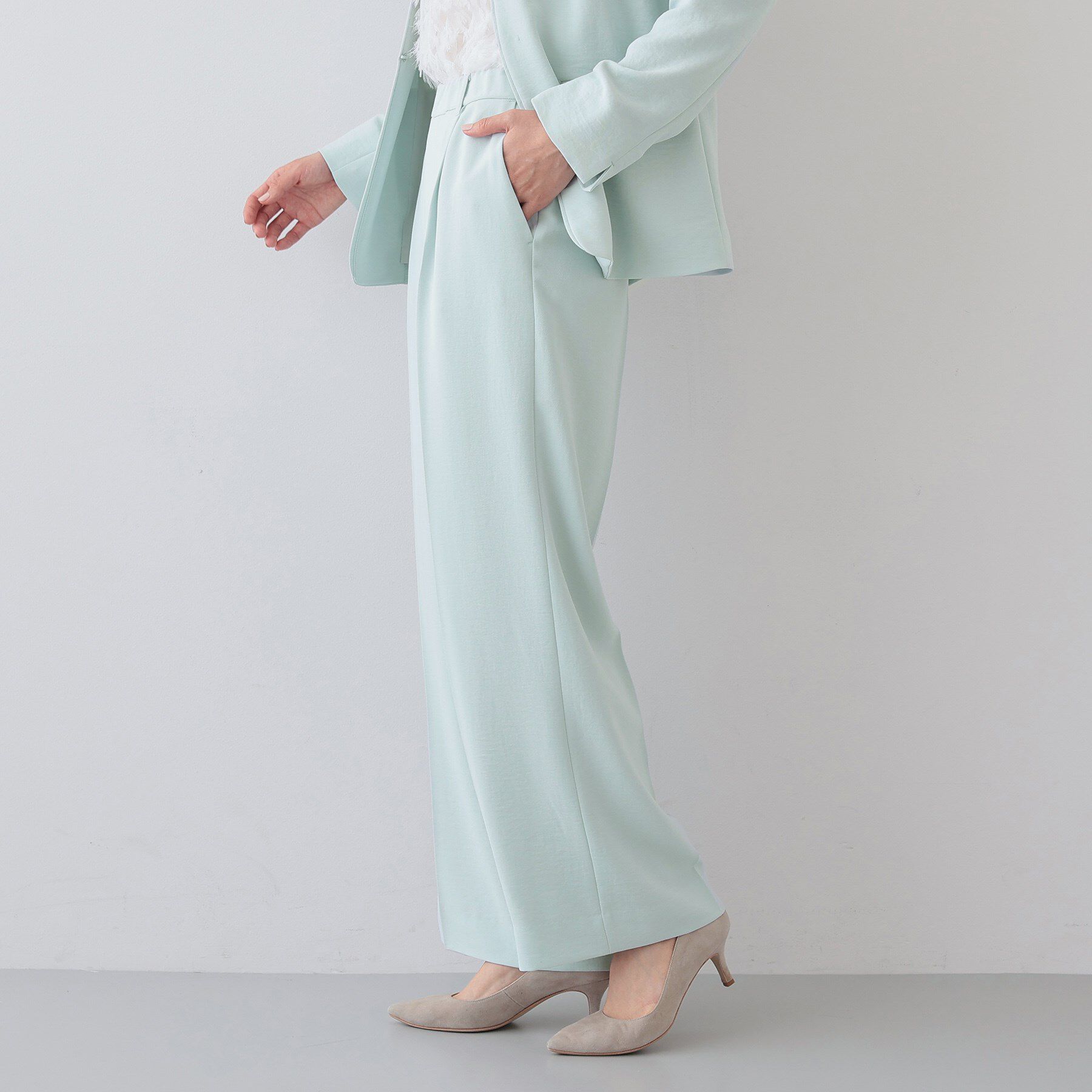 INDIVI「【着る日傘/遮熱/UVケア】ワイドパンツ」|スーツ|