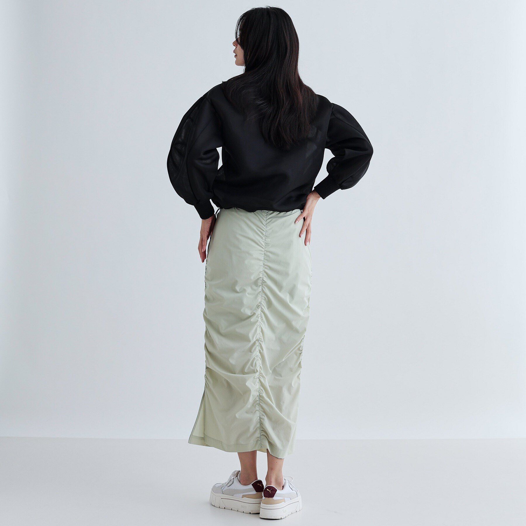 GALLEST「【セットアップ可能】シャーリングナイロンスカート」|スカート|