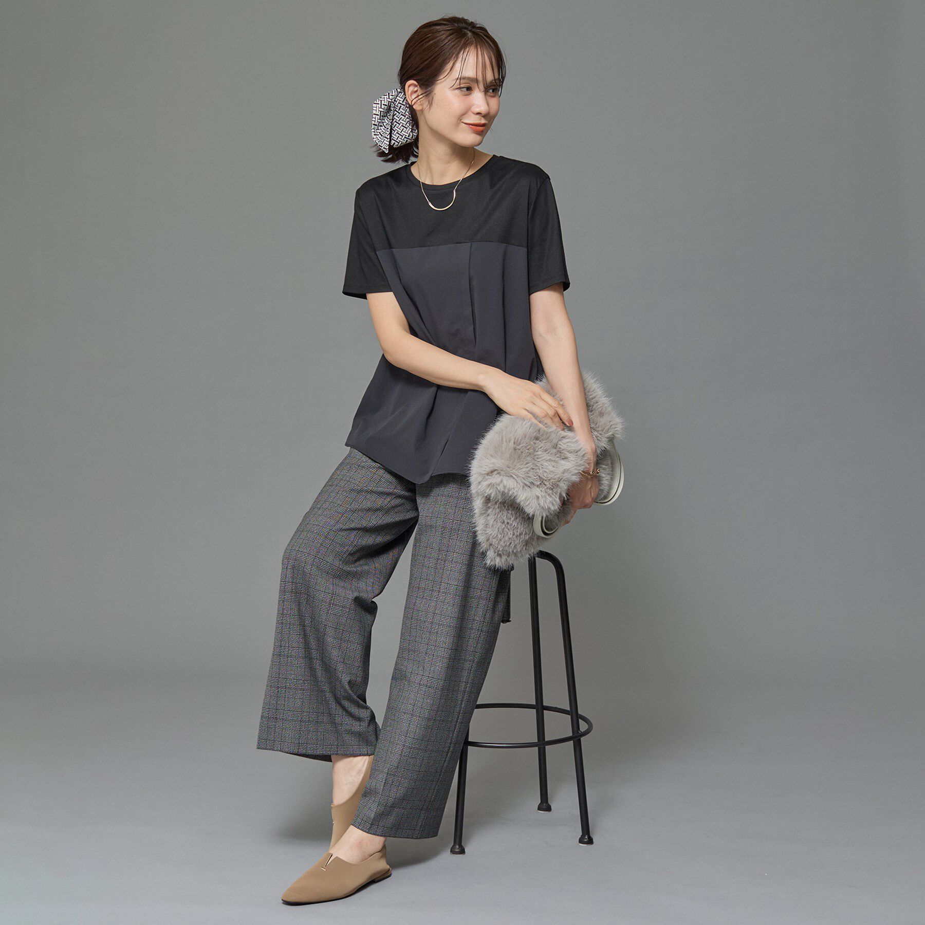 INDIVI「【洗える】ビスチェレイヤード風トップス」|Tシャツ・カットソー|