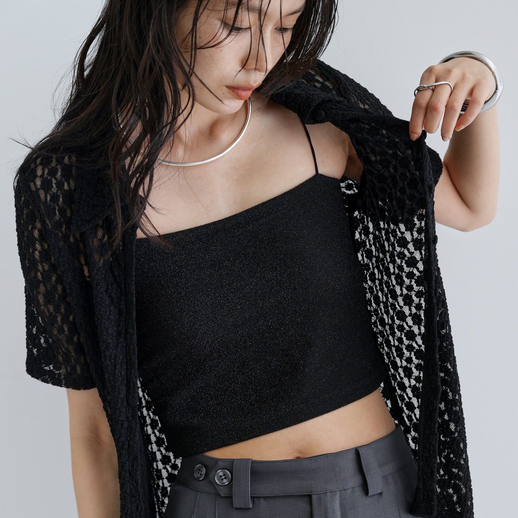 GALLEST「【一部店舗限定】カットレースポロ」|シャツ・ブラウス|