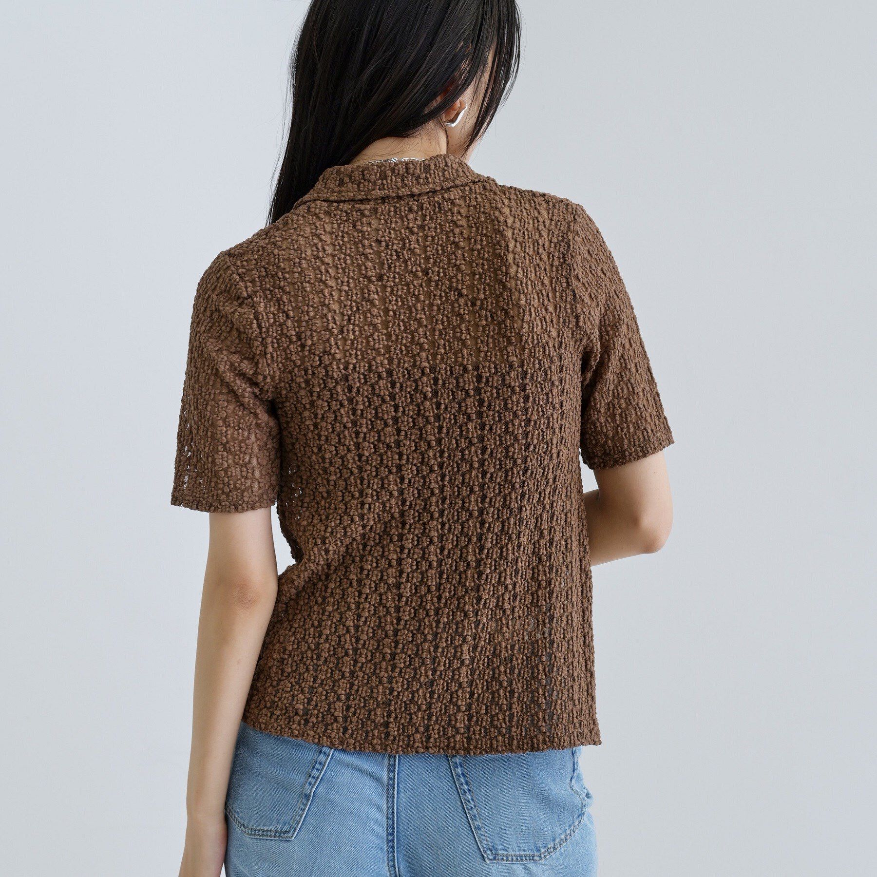 GALLEST「【一部店舗限定】カットレースポロ」|シャツ・ブラウス|