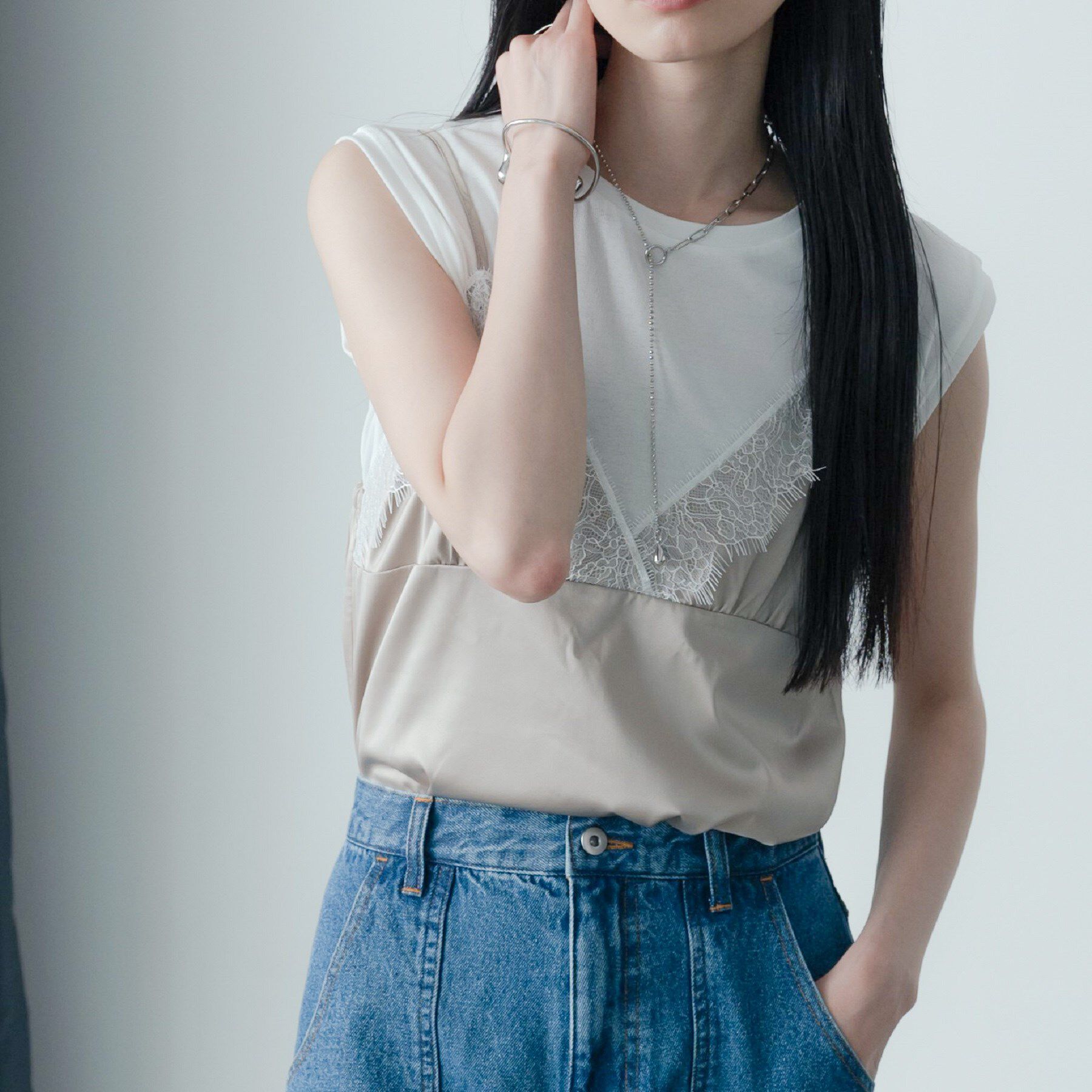 GALLEST「キャミセットカットソー」|Tシャツ・カットソー|ベージュ(052)