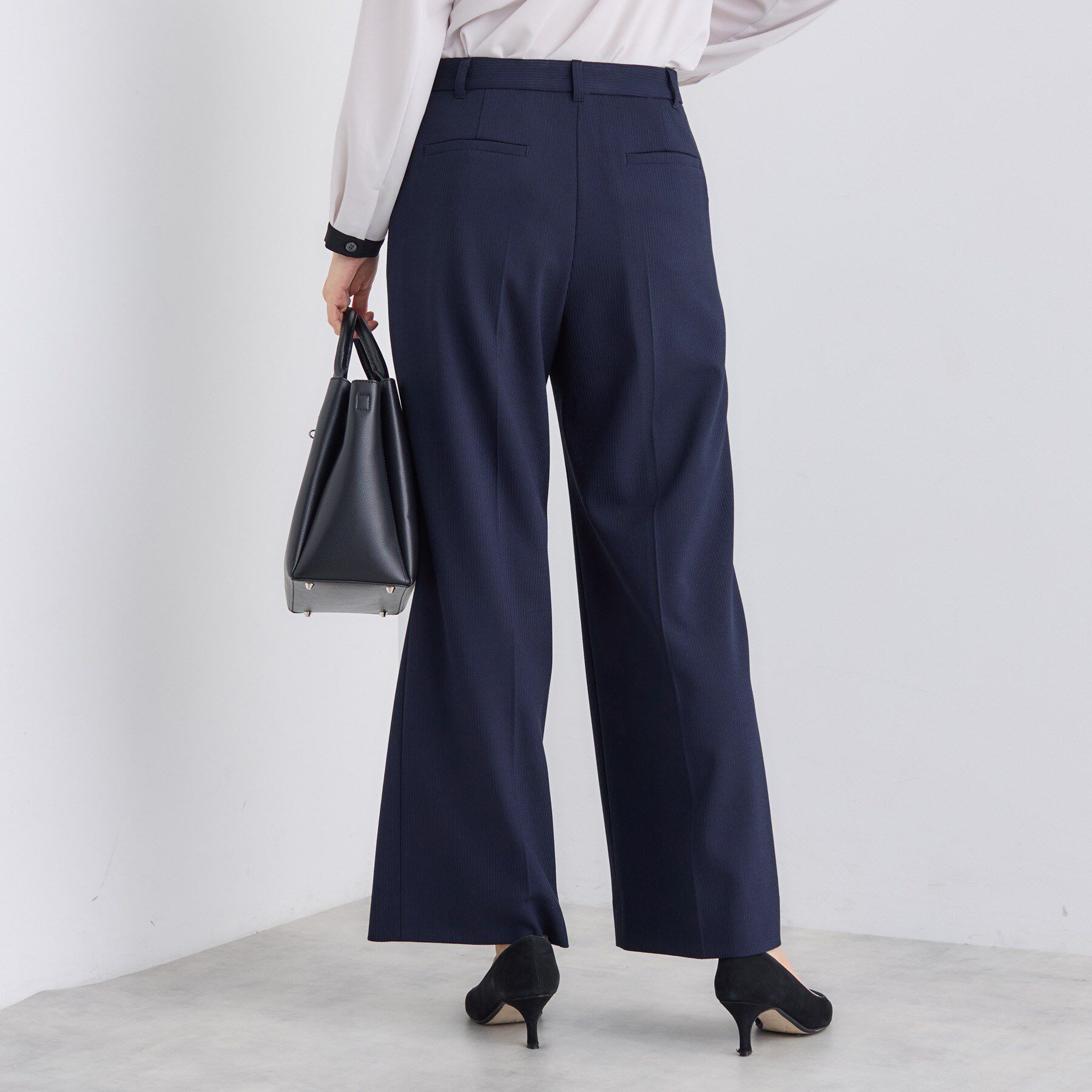 INDIVI「【日本製／通勤スーツ】プレシャスドビー ワイドパンツ」|スーツ|