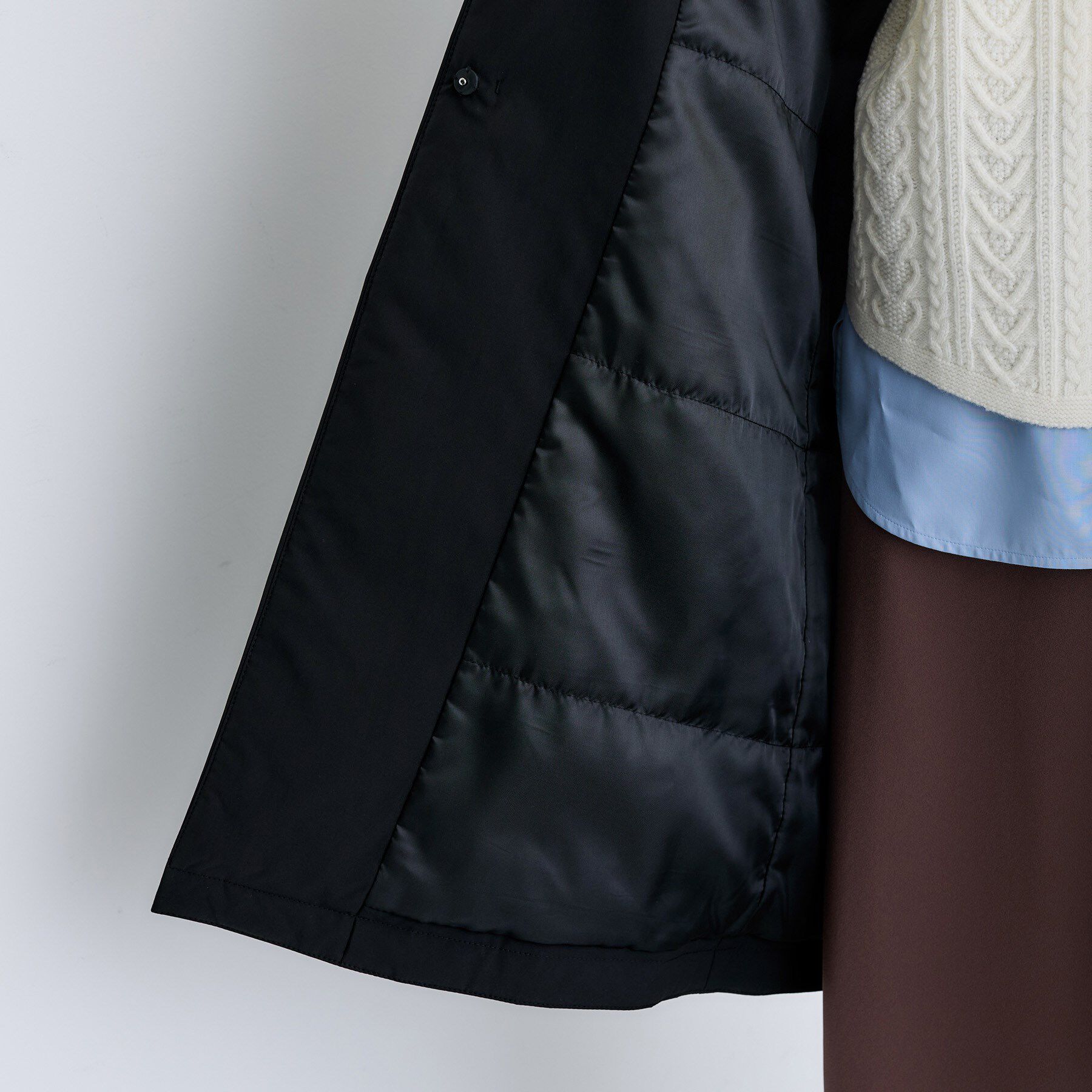 INDIVI「【超軽量／蓄熱】ライトパフチェスターコート」|ダウン|